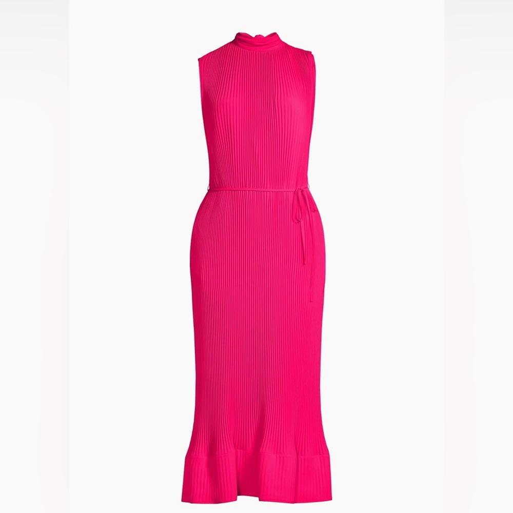 Milly Melina Pleated Midi Dress